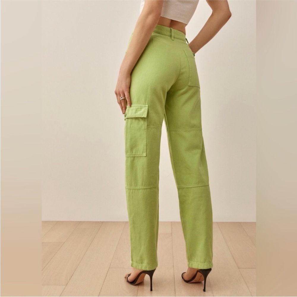 Reformation Bailey Utility cargo Pant organic cotton Size 23 - Picture 3 of 9